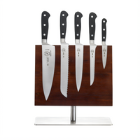 Mercer Culinary Renaissance 6-Piece Magnetic Knife Set with Acacia Board