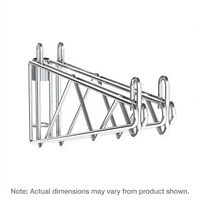 Metro Super Erecta Double Post-Mount Shelf Support for 24-Inch Deep Shelves, Stainless Steel