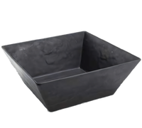 American Metalcraft 228 oz Square Break-Resistant Melamine Bowl, Faux Slate Black, 12 x 12 x 4-1/2 In.