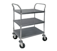 Advance Tabco Three-Shelf Stainless Steel Utility Cart with Casters
