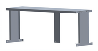 Turbo Air Single Stainless Steel Overshelf for PWR-48 and TWR-48SD Work Tables