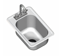 Eagle Group Self-Rimming Drop-In Sink, 1-Compartment, 16 x 20 x 8 Inch Bowl, Deck-Mount Faucet