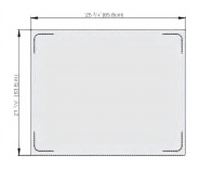 Vollrath Miramar Blank Double-Well Stainless Steel Template, 21-1/8 x 25-3/4 in., Plain Edge