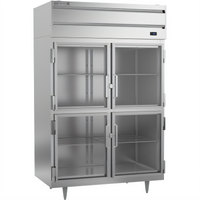 Beverage-Air P Series 2-Section Reach-In Refrigerator with 4 Half-Glass Doors, Top-Mount Self-Contained Refrigeration, 44.57 Cu. Ft.