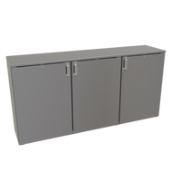 Glastender CS1RB72 72-Inch Shallow-Depth Three-Section Remote Back Bar Cooler