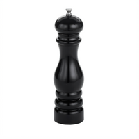 American Metalcraft 8-Inch Black Wood Tabletop Pepper Mill