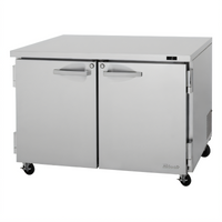 Turbo Air PRO Series Two-Section Undercounter Freezer, 12.2 Cu. Ft., Solid Doors, Stainless Steel