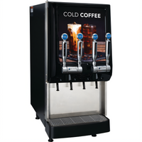 BUNN Silver Series 4-Flavor Cold Beverage System with Lighted Door, Tap Handles, and Iced Coffee Display