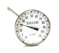 Bitherm Pocket Dial Thermometer, -10°C to 110°C, with 2-Inch Display and 8-Inch Stem