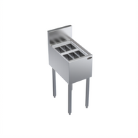 Krowne Royal Series 12-Inch Underbar Garnish Station with 6 Cup Capacity and Insulated Ice Bin