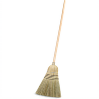 Warehouse Corn Broom with 56-Inch Wood Handle and 12-Inch Head