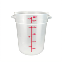 Winco PTRC-22 Commercial Food Storage Containers Case of 6