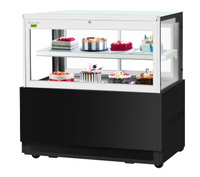 Turbo Air 59-Inch Straight Glass Full-Service Refrigerated Bakery Display Case with Self-Cleaning Condenser