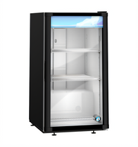 Single-Section Countertop Glass Door Refrigerated Merchandiser, 5.97 Cu. Ft., Rear-Mount Self-Contained, Black
