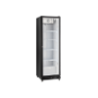 Omcan Black Glass Door Refrigerated Merchandiser, 1-Section, 13.4 Cu. Ft.