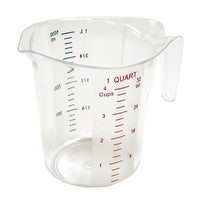 Winco Deluxe Polycarbonate 1-Quart Measuring Cup with Raised Quart and Liter Markings