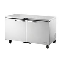 True SPEC Series 60-Inch 2-Section Undercounter Freezer, -10°F, Stainless Steel