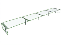 Hatco Flav-R-Shield ES53-132 4-Bay Stationary Double-Sided Sneeze Guard