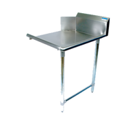 BK Resources 72-Inch Straight Left-to-Right Clean Dish Table with 10-Inch Backsplash