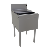 Glastender IBB-18 Underbar Stainless Steel Ice Bin with Sliding Cover, 64 lb. Capacity