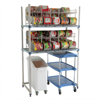 MetroMax Q Roll-Under Can Storage Rack, 24 x 48 x 74 Inches, 80 #10 / 120 #5 Can Capacity