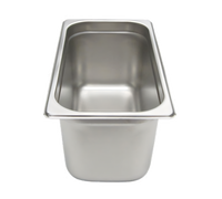 NestWell 1/3-Size Solid Stainless Steel Steam Table Pan, 24 Gauge, 6-Inch Deep
