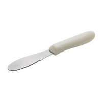 Winco White Handle Sandwich Spreader with Stainless Steel Blade, 3-5/8 x 1-1/4 Inches