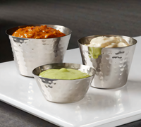 American Metalcraft Hammered Stainless Steel Sauce Cup, 1-1/2 oz, 2-1/4 Inch Dia. x 1 Inch H