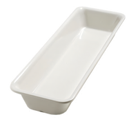 Balsam™ Half Long Rectangular Displayware Pan, 20-7/8 x 6-3/8 x 2-1/2 Inch, Melamine, Bavarian Cream