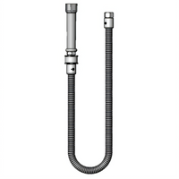 T&S Brass 36-Inch Flexible Stainless Steel Pre-Rinse Replacement Hose with Gray Handle and Swivel