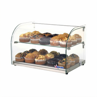 Omcan 22-Inch Countertop Curved-Front Pastry Display Case, 45 L, Full-Service, Non-Refrigerated