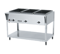 Vollrath ServeWell SL 3-Well Stationary Electric Hot Food Table with Undershelf