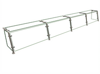 Hatco Flav-R-Shield Single-Sided Full-Service Pass-Over Sneeze Guard, 4-Bay, 132 Inch Wide