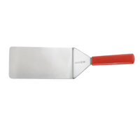 Mundial 8 x 4 Inch Grill Turner with Red Polypropylene Handle