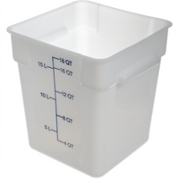 CFS Brands 11965PE02 Squares Commercial Food Storage Containers Case of 6