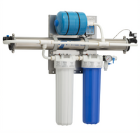 Antunes Vizion VZN-541H-T5 Horizontal Ultrafiltration Water Filtration System with Carbon and TAC Cartridges, 15 GPM