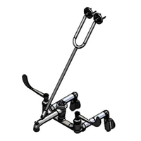 T&S Brass B-0655-04 Service Sink Faucet with Vacuum Breaker, Adjustable Arms, Integral Stops, and Top Brace