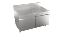 Krowne Stadium Series 48-Inch Stainless Steel Underbar Drainboard Cabinet with Open Front Base