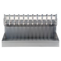 Kronos 12-Faucet Wall-Mount Glycol-Cooled Draft Tower with Integrated Drip Tray