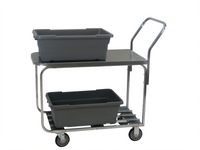 Channel 2-Shelf Galvanized Deck Stocking/Marking Truck with Chrome-Plated Steel Construction