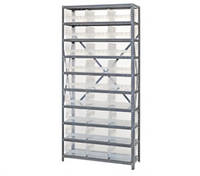 Quantum Heavy-Duty Stationary Wire Shelving Unit, 12