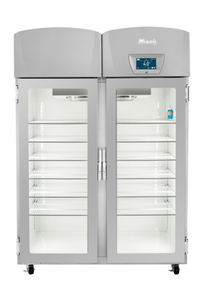 Migali Scientific Evolution Series Blood Bank Upright Refrigerator, 44.9 Cu. Ft., Two Hinged Glass Doors