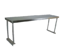 John Boos Economy 72-Inch x 12-Inch Single Stainless Steel Overshelf with Square Turndown Edge