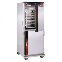 Insulated Mobile Heated Holding Cabinet with Top-Mount Heater and Dutch Doors, 32 Full-Size Pan Capacity