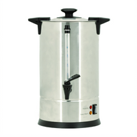 Omcan Commercial Coffee Percolator, 1.66 Gallon, 43 Cups/Hour, Stainless Steel