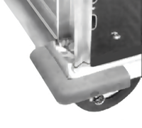 Cres Cor Gray Non-Marking Corner Bumpers for Restaurant Racks