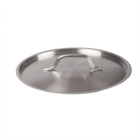 Winco Round Stainless Steel Fry Pan Cover with Handle, 11-12 Inch
