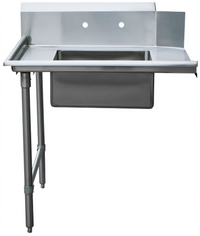 Commercial Soiled Dish Table with Left-Side Sink, 36-Inch Wide, Stainless Steel