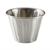 American Metalcraft 2 oz Fluted Stainless Steel Sauce Cup