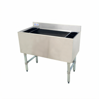 Omcan 36-Inch Insulated Bar Ice Bin with 7-Circuit Post-Mix Cold Plate